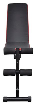Banc de musculation d'entraînement réglable avec jeu d'haltères 60 5 kg noir et rouge 02_0000027