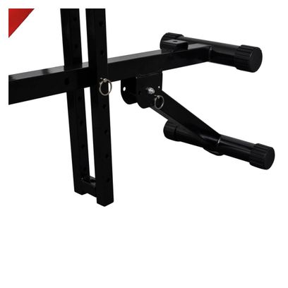 Banc de musculation d'entraînement réglable avec jeu d'haltères 60 5 kg noir et rouge 02_0000027