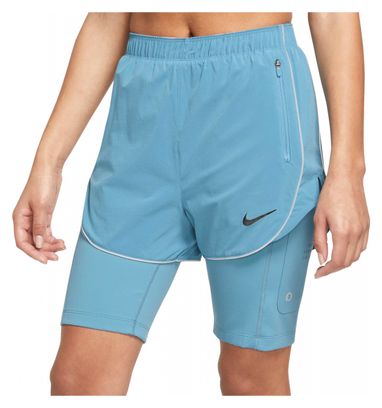 Pantalones cortos 2 en 1 Nike Dri-Fit Run Division Blue para mujer
