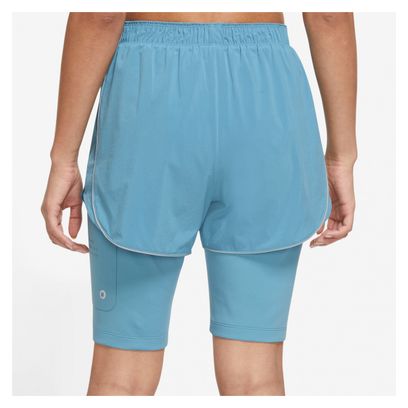 Pantalones cortos 2 en 1 Nike Dri-Fit Run Division Blue para mujer
