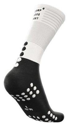 Chaussettes Compressport Mid Compression Socks Blanc/Noir