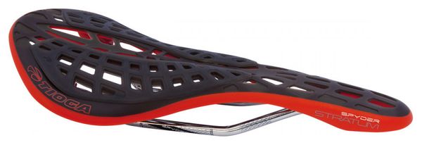 Selle Tioga Spyder Stratum Acier CrMo Noir/Rouge