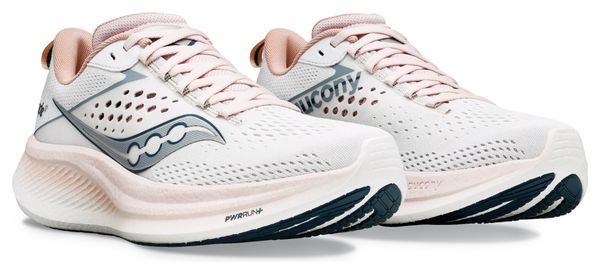 Chaussures de Running Femme Saucony Ride 17 Blanc Rose 40.1/2