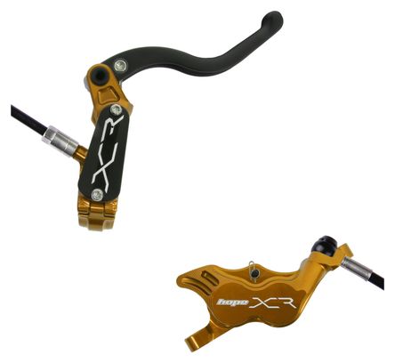 Freno de disco Hope XCR Pro E4 - Bronce trasero - Latiguillo negro