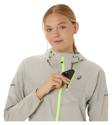 Asics Fujitrail Waterproof Jacke Grau Damen