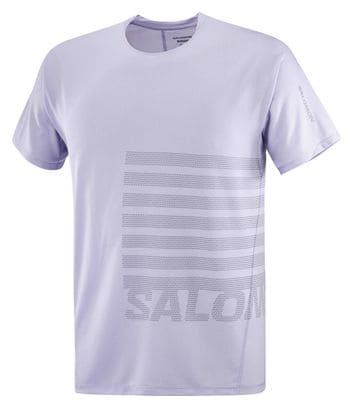 Salomon Sense Aero Graphic Kurzarm Trikot Blau/Grau Herren