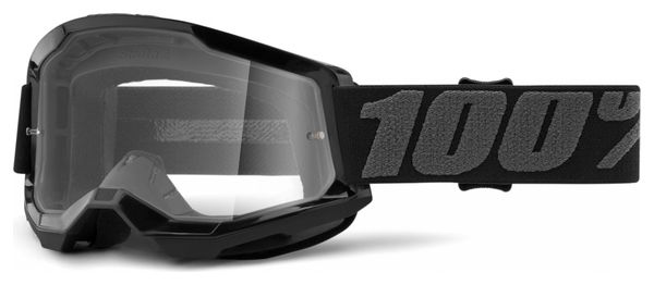 100% STRATA Maske 2 | Schwarz | Klare Brille