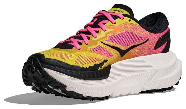 Women's Hoka Mafate X Yellow/Rose Trail Shoes