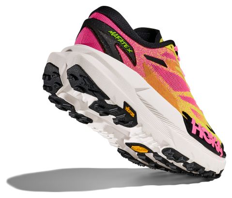 Women's Hoka Mafate X Yellow/Rose Trail Shoes