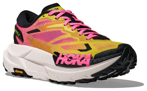 Women's Hoka Mafate X Yellow/Rose Trail Shoes