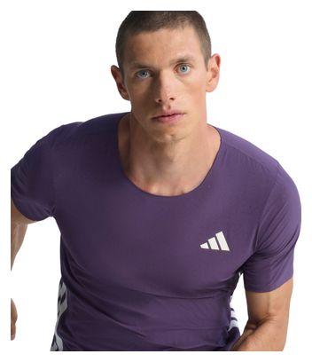 Camiseta de manga corta adidas Adizero Morada, Hombre