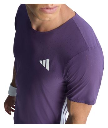 Camiseta de manga corta adidas Adizero Morada, Hombre