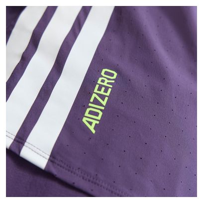 Camiseta de manga corta adidas Adizero Morada, Hombre