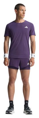 Camiseta de manga corta adidas Adizero Morada, Hombre