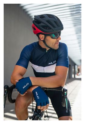 Maillot XLC JE-S17 manga corta negro azul blanco
