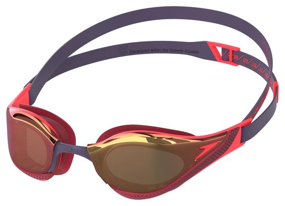 Speedo Fastskin Pure Focus Mirror Black/Red Swimming Goggles