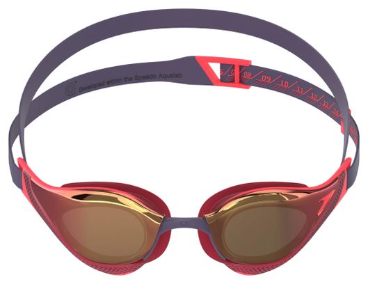 Speedo Fastskin Pure Focus Mirror Black/Red Swimming Goggles
