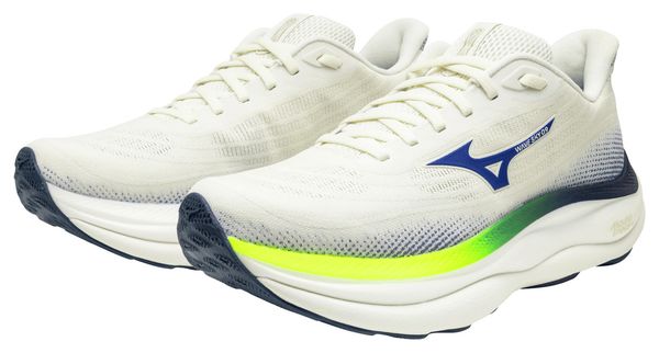 Chaussures Running Mizuno Wave Sky 9 Blanc/Bleu Homme