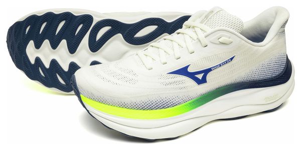 Chaussures Running Mizuno Wave Sky 9 Blanc/Bleu Homme