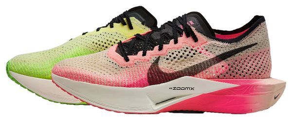 Gereviseerd product - Nike ZoomX Vaporfly Next% 3 Hakone Geel Roze Unisex Hardloopschoenen