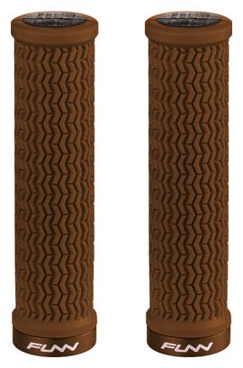 Paire de Grips Funn HoleShot 130mm Marron