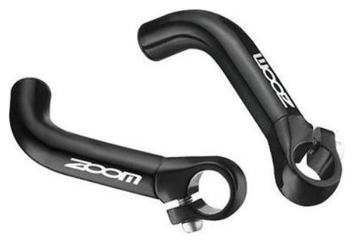 EMBOUT GUIDON PAIRE ALU NOIR BAR END ZOOM.
