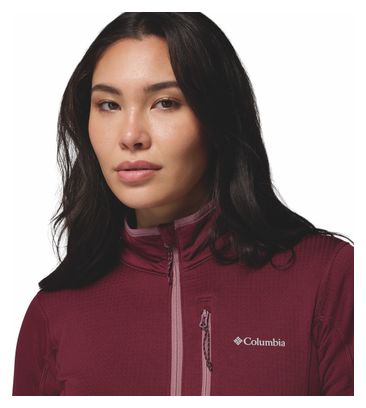 Columbia Essential Hike Grid Vrouwen Fleece Jas Bordeaux