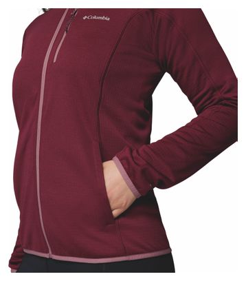 Columbia Essential Hike Grid Vrouwen Fleece Jas Bordeaux