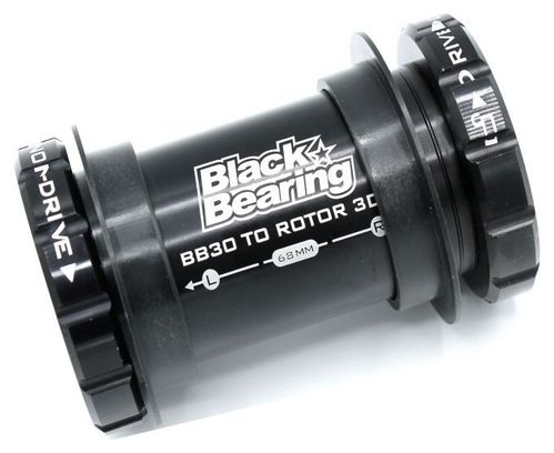 Eje de pedalier atornillado 42 negro con eje de 30 mm