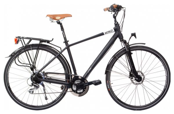 Produit Reconditionné - Vélo de Ville Bicyklet Leon Shimano Acera/Altus 8V 700 mm Noir Mat