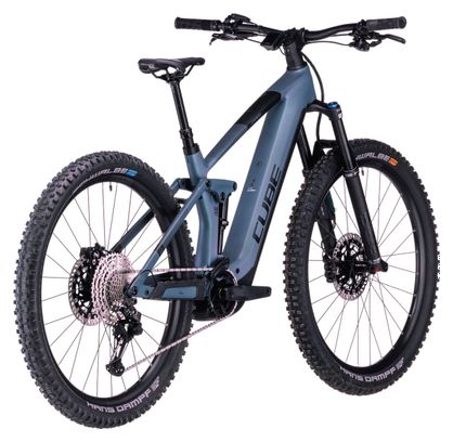 Cube Stereo Hybrid 140 HPC ABS 750 Electric Full Suspension MTB Shimano Deore/XT 12S 750 Wh 29'' Smaragd Grey Blue 2023