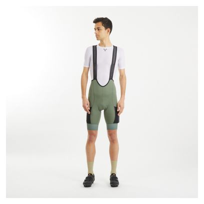 LeBram Glières Cargo Bib Short Khaki Green