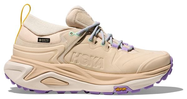 Zapatillas de senderismo para mujer Hoka Kaha 3 Low GTX Beige