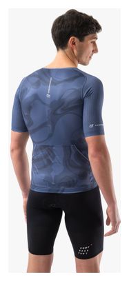 Compressport Tri Postural Aero Jersey met korte mouwen Blauw Heren
