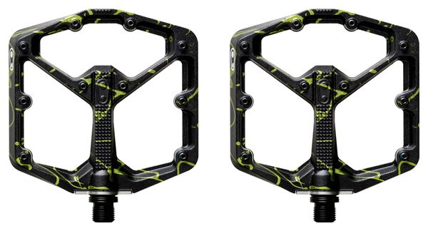 Crankbrothers Stamp 7 Large - Splatter Edition Lime Green