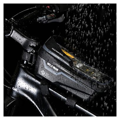 Sacoche de cadre vélo rigide EVA+PU avec écran tactile TPU pour smartphone
