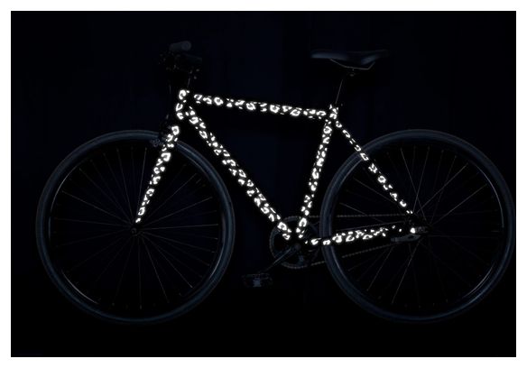 Bookman Reflective Leopard Print Aufkleber (1 Blatt) Grau Weiß