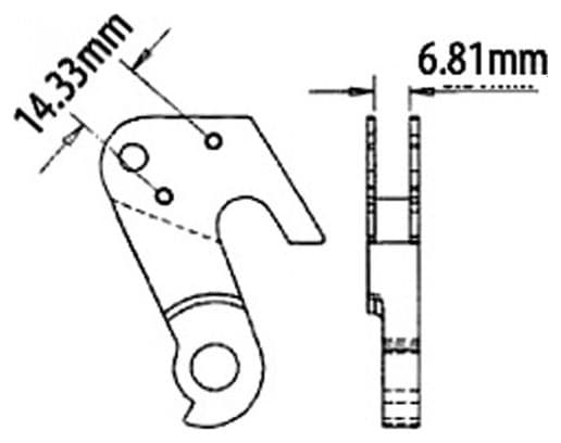 Patte de dérailleur v bike cannondale a239x / ebo