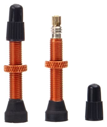 Paire de Valves Tubeless Neatt Presta Orange