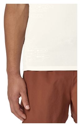 Camiseta de running Salomon Sense Aero Graphic blanca para hombre