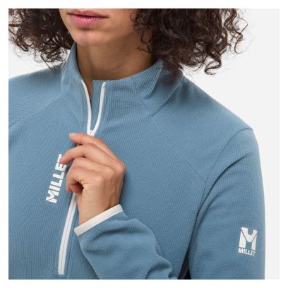 Polaire Millet Ubic Lightgrid 1/2 Zip Bleu Femme