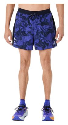 Asics Fujitrail All Over Print Blue Men's Shorts