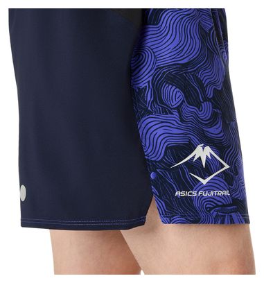 Asics Fujitrail All Over Print Blue Men's Shorts