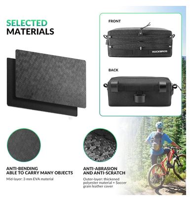 Sacoche de guidon étanche pour vélo avec bandoulière