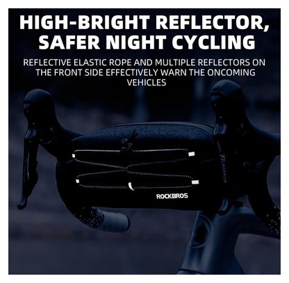 Sacoche de guidon étanche pour vélo avec bandoulière