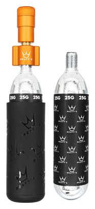Peaty's Holeshot MTB Orange CO2 Inflator + 2 CO2 Cartridges (25g)