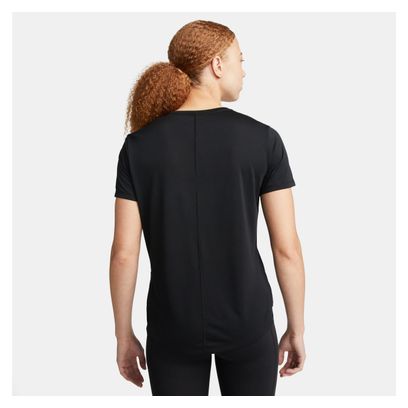 Nike Dri-Fit Swoosh Kurzarmshirt für Damen Schwarz