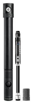 CRANK BROTHERS KLIC HP Hogedruk handpomp met manometer + CO2 mondstuk Midnight Edition