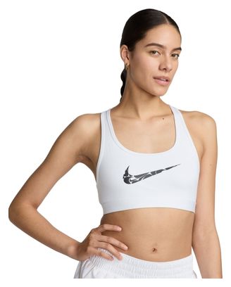 Nike Swoosh Light Support Bra White