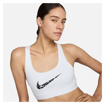 Nike Swoosh Light Support Bra White